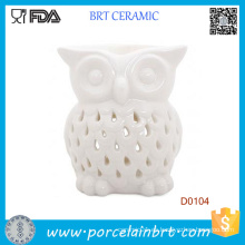 White Owl Candle Melt Aromatherapy - Quemador de aceite de cerámica